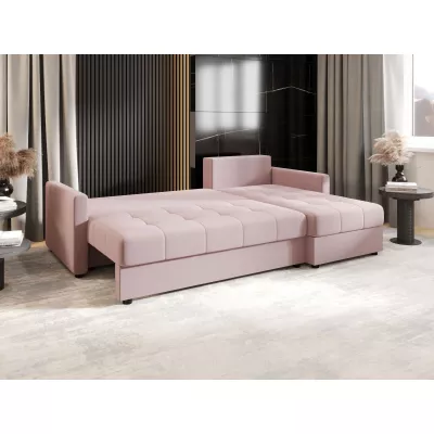 Schlafsofa ADELINDE – rosa, rechte Ecke