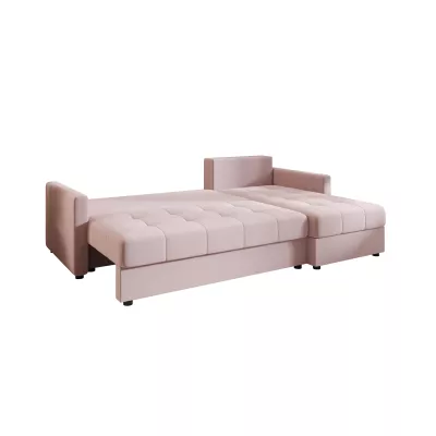 Schlafsofa ADELINDE – rosa, rechte Ecke