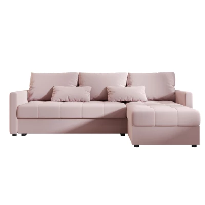 Schlafsofa ADELINDE – rosa, rechte Ecke