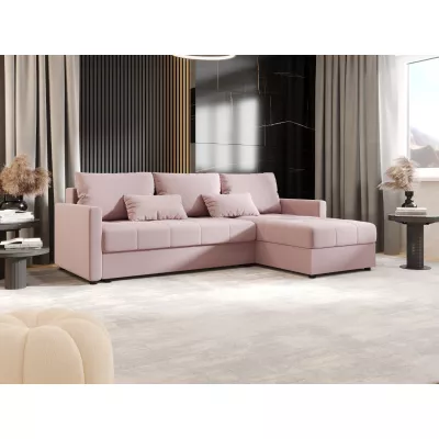 Schlafsofa ADELINDE – rosa, rechte Ecke