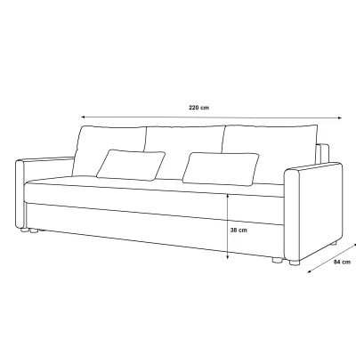 Schlafsofa ADELINDE - schwarz 2