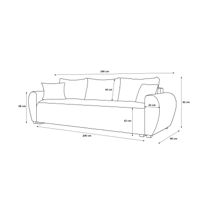 Schlafsofa LUKAVA - braun