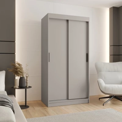 Kleiderschrank mit Schiebetüren 100 cm CASANDRA - Kaschmir