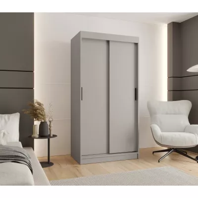 Kleiderschrank mit Schiebetüren 100 cm CASANDRA - Kaschmir