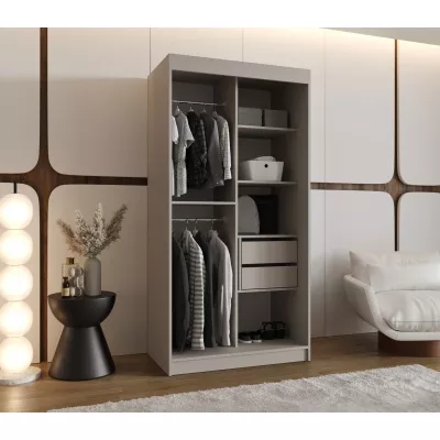 Kleiderschrank mit Schiebetüren 100 cm CASANDRA - Kaschmir