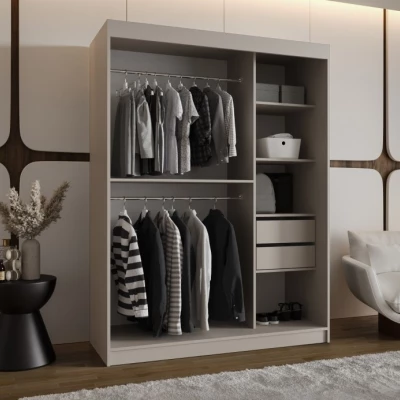 Kleiderschrank mit Schiebetüren 150 cm CASANDRA - Kaschmir