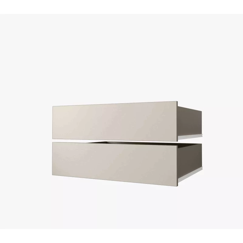 2er-Set Schubladen für Kleiderschrank 120-200 cm UNI - Kaschmir