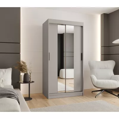 Kleiderschrank 100 cm CASANDRA mit Spiegel - Kaschmir