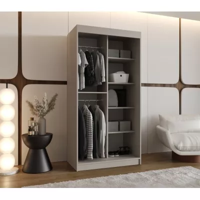 Kleiderschrank 100 cm CASANDRA mit Spiegel - Kaschmir