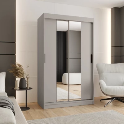 Kleiderschrank 120 cm CASANDRA mit Spiegel - Kaschmir