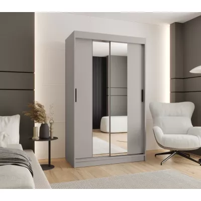 Kleiderschrank 120 cm CASANDRA mit Spiegel - Kaschmir