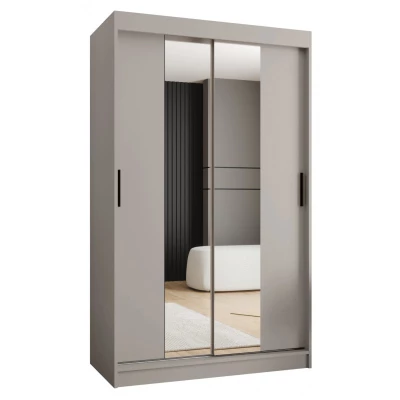 Kleiderschrank 120 cm CASANDRA mit Spiegel - Kaschmir