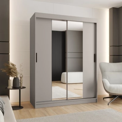 Kleiderschrank 150 cm CASANDRA mit Spiegel - Kaschmir