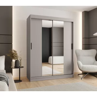 Kleiderschrank 150 cm CASANDRA mit Spiegel - Kaschmir
