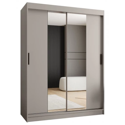Kleiderschrank 150 cm CASANDRA mit Spiegel - Kaschmir