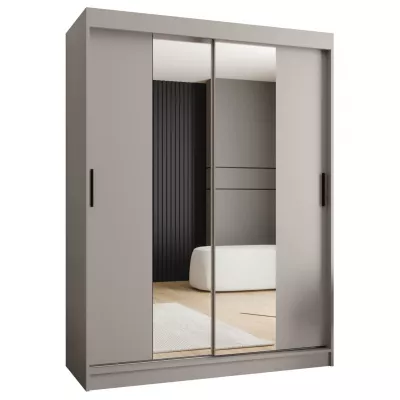 Kleiderschrank 150 cm CASANDRA mit Spiegel - Kaschmir