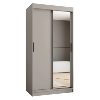 Zweitüriger Kleiderschrank 100 cm CASANDRA mit Spiegel - Kaschmir