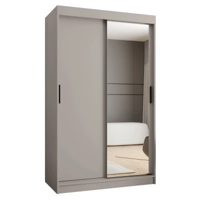 Zweitüriger Kleiderschrank 120 cm CASANDRA mit Spiegel - Kaschmir
