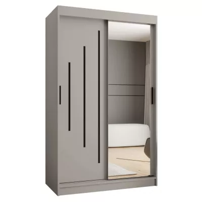 Spiegelschrank 120 cm CASANDRA - Kaschmir / Schwarz