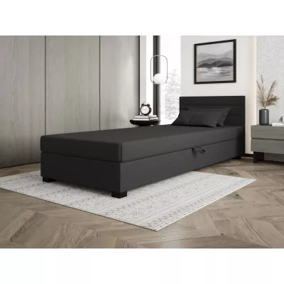 Polsterbett 80x195 KASANDRA 1 mit Stauraum - grau