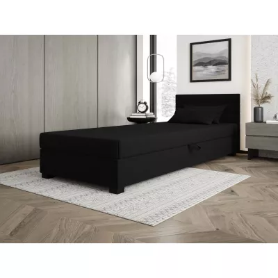 Polsterbett 80x195 KASANDRA 1 mit Stauraum - schwarz