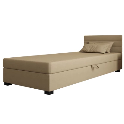 Polsterbett 80x195 KASANDRA 1 mit Stauraum - braun