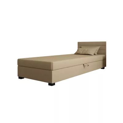 Polsterbett 80x195 KASANDRA 1 mit Stauraum - braun