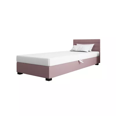 Polsterbett 80x195 KASANDRA 1 mit Stauraum - rosa/weiß