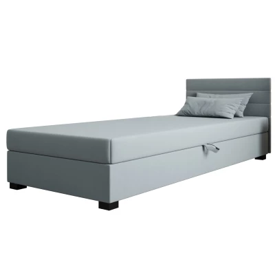 Polsterbett 80x195 KASANDRA 1 mit Stauraum - blaugrau