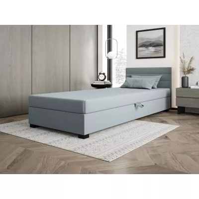 Polsterbett 80x195 KASANDRA 1 mit Stauraum - blaugrau