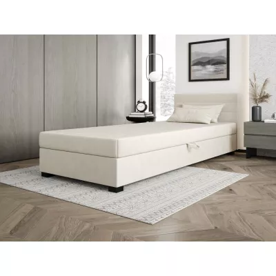Polsterbett 80x195 KASANDRA 1 mit Stauraum - ecru