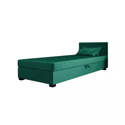 Polsterbett 80x195 KASANDRA 1 mit Stauraum - grün