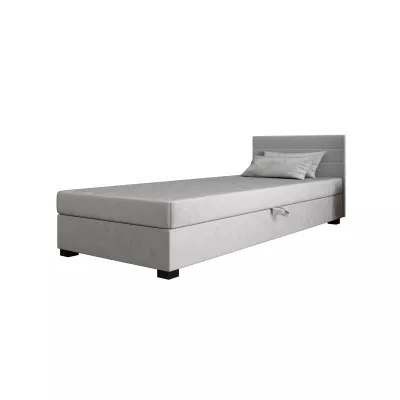 Polsterbett 80x195 KASANDRA 1 mit Stauraum - hellgrau
