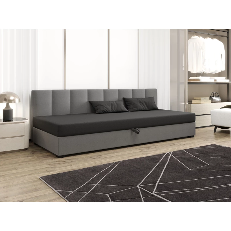 Einzelbett 80x195 MANKA BIZ 2 - grau / hellgrau