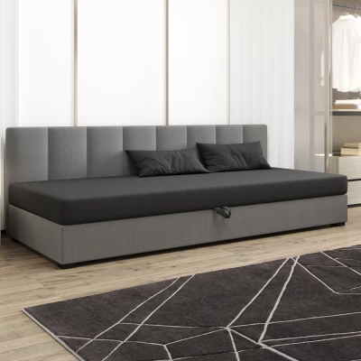Einzelbett 90x195 MANKA BIZ 2 - grau / hellgrau