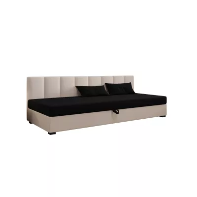 Einzelbett 100x195 MANKA BIZ 2 - schwarz/ecru