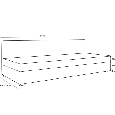 Einzelbett 100x195 MANKA BIZ 2 - schwarz/ecru