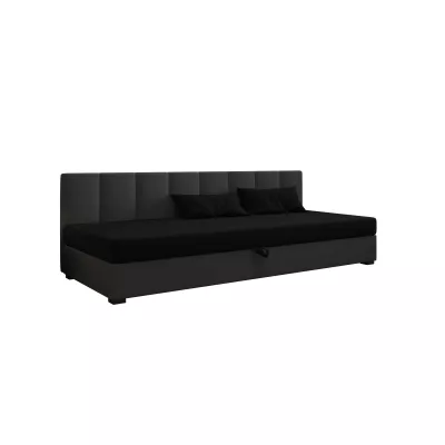 Einzelbett 80x195 MANKA BIZ 2 - schwarz/grau