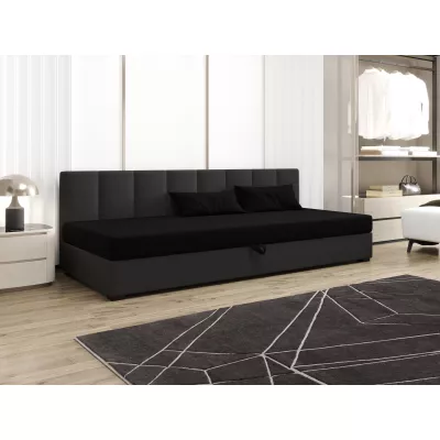 Einzelbett 80x195 MANKA BIZ 2 - schwarz/grau