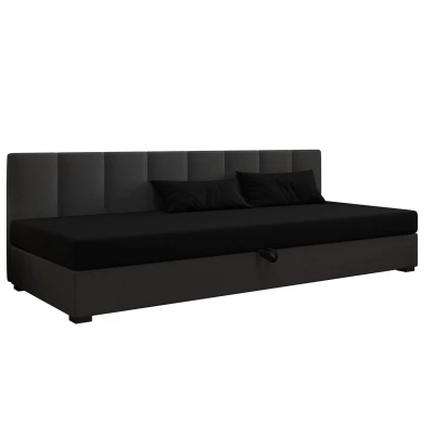 Einzelbett 110x195 MANKA BIZ 2 - schwarz/grau
