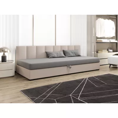 Einzelbett 100x195 MANKA BIZ 2 - hellgrau / ecru