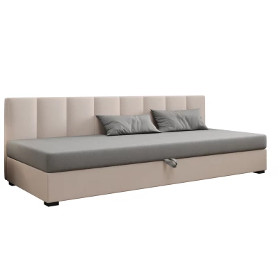 Einzelbett 110x195 MANKA BIZ 2 - hellgrau / ecru