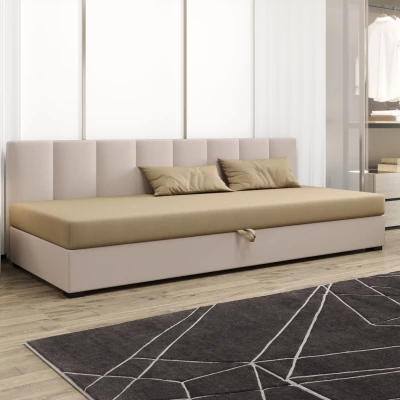 Einzelbett 90x195 MANKA BIZ 2 - braun/ecru