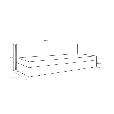 Einzelbett 100x195 MANKA BIZ 2 - ecru