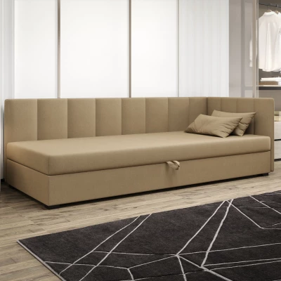 Einzelbett 90x195 MANKA PLUS 2 - braun