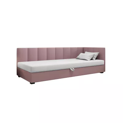 Einzelbett 90x195 MANKA PLUS 2 - rosa/weiß