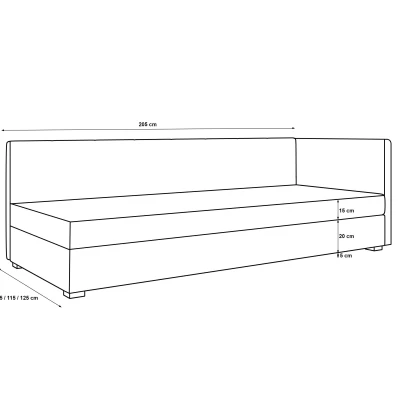 Einzelbett 110x195 MANKA PLUS 2 - grün