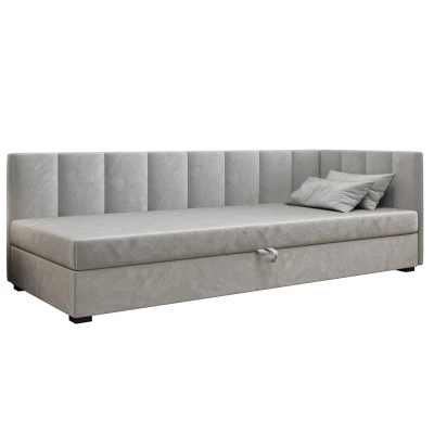 Einzelbett 100x195 MANKA PLUS 2 - hellgrau