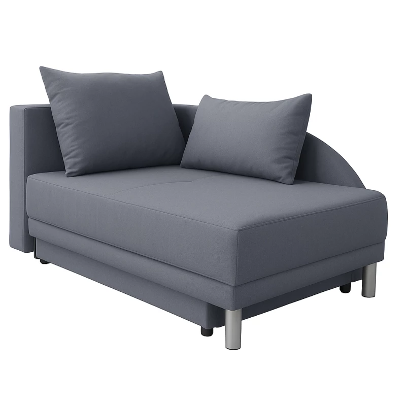 Kinderschlafsofa ANASTAZJA - graublau, links