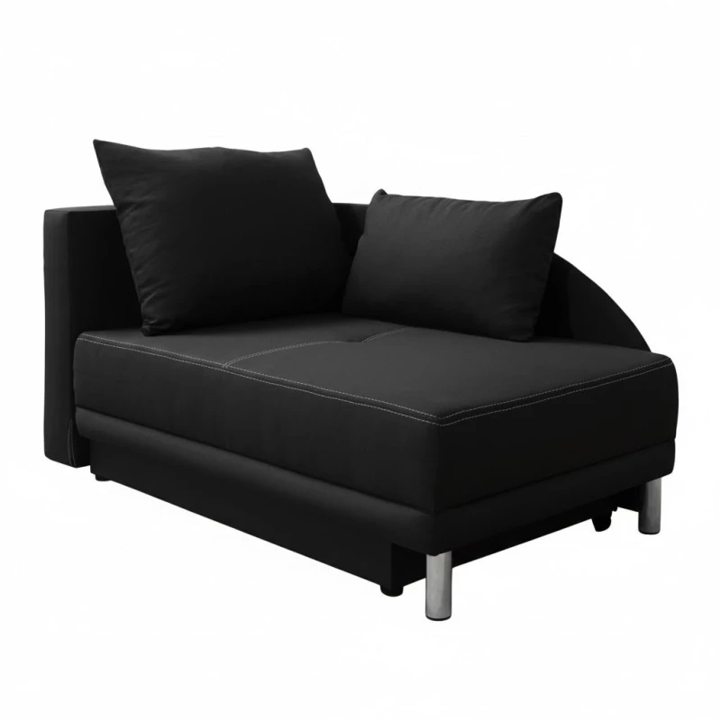Kinderschlafsofa ANASTAZJA - schwarz, links